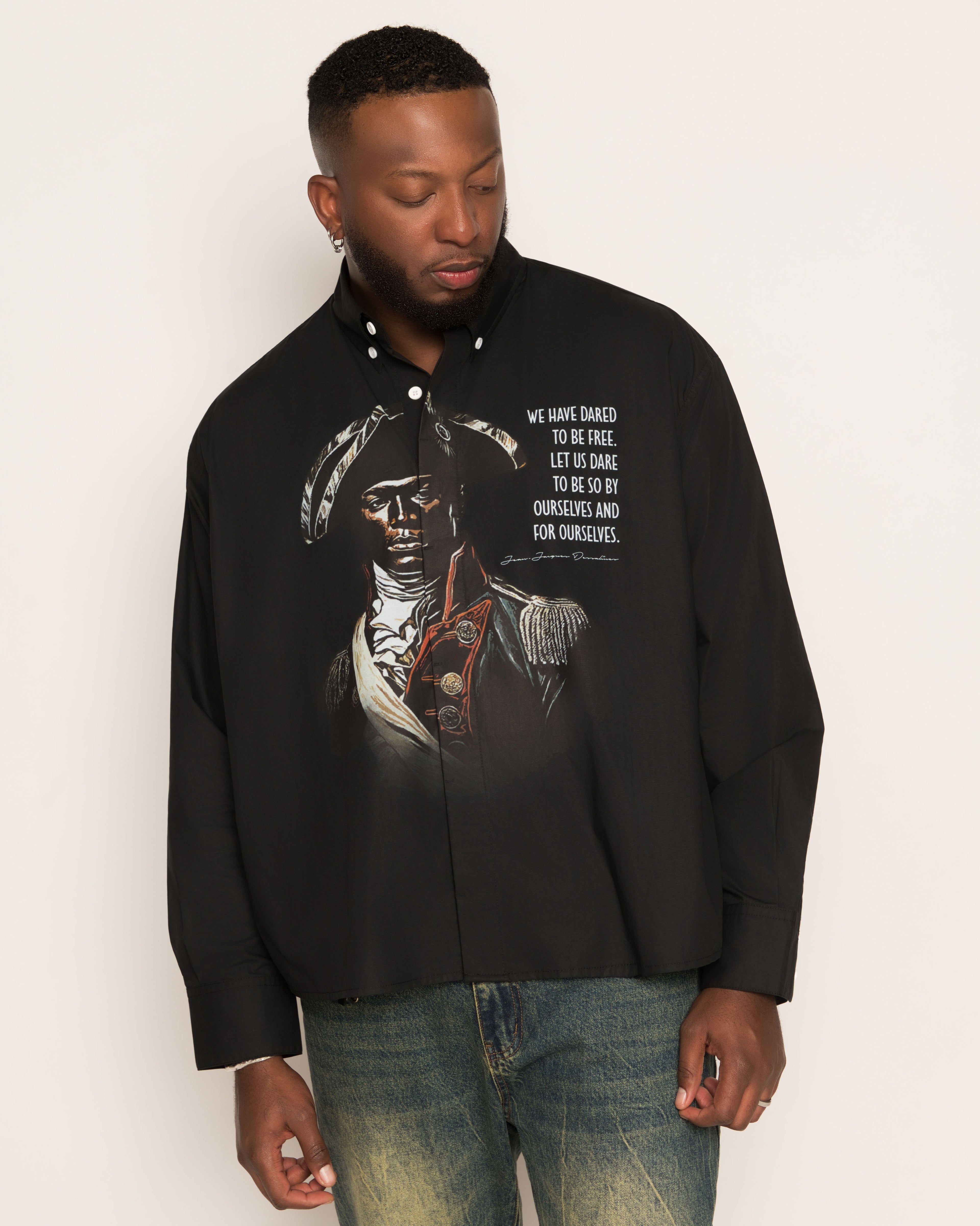 Dessalines Boxy Long Sleeve Shirt